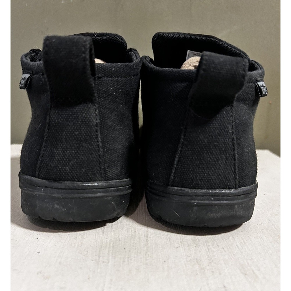 LEMS Chukka Canvas Boots Mens Size 9 Womens 10.5 Blackout Vegan Shoes Barefoot - Picture 2 of 11